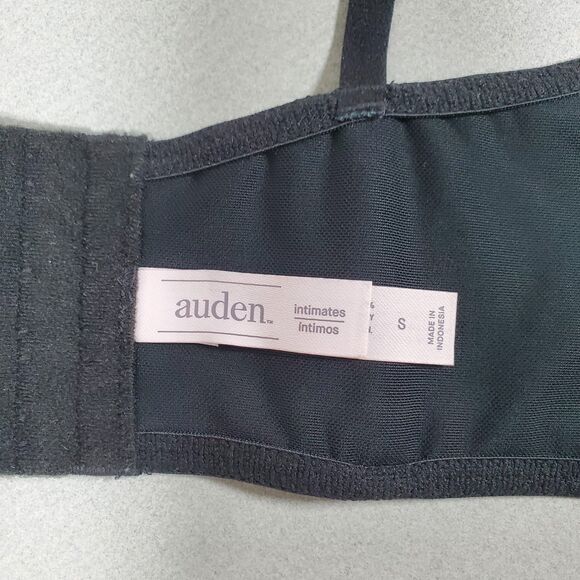 Auden Women's Corset Bra Top Small Black Satin Lingerie Adjustable Straps Sexy - Picture 5 of 8